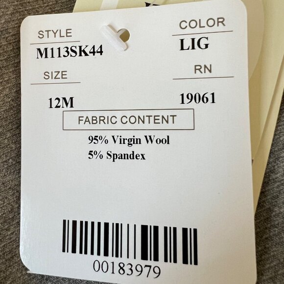 Doncaster Signature Womens Gray Pencil Skirt Virgin Wool Stretch size 12 - Picture 11 of 12